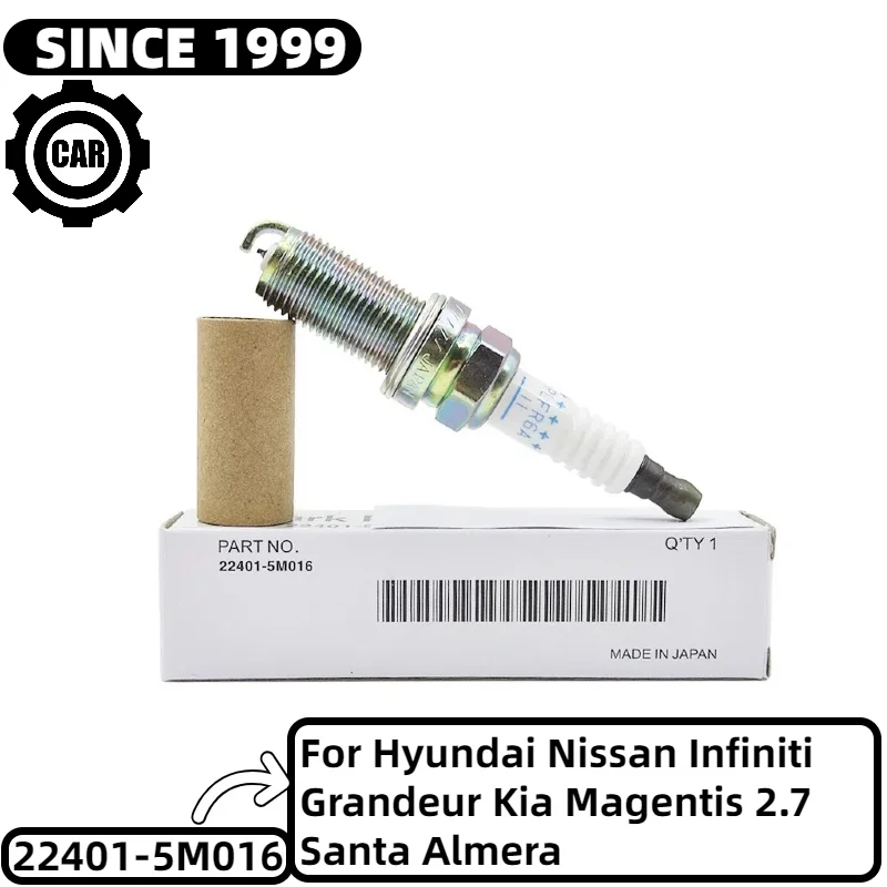 

4PCS 22401-5M016 PLFR6A11 Iridium Spark Plug For Hyundai Nissan Infiniti Grandeur Kia Magentis 2.7 Santa Almera PLFR6A-11