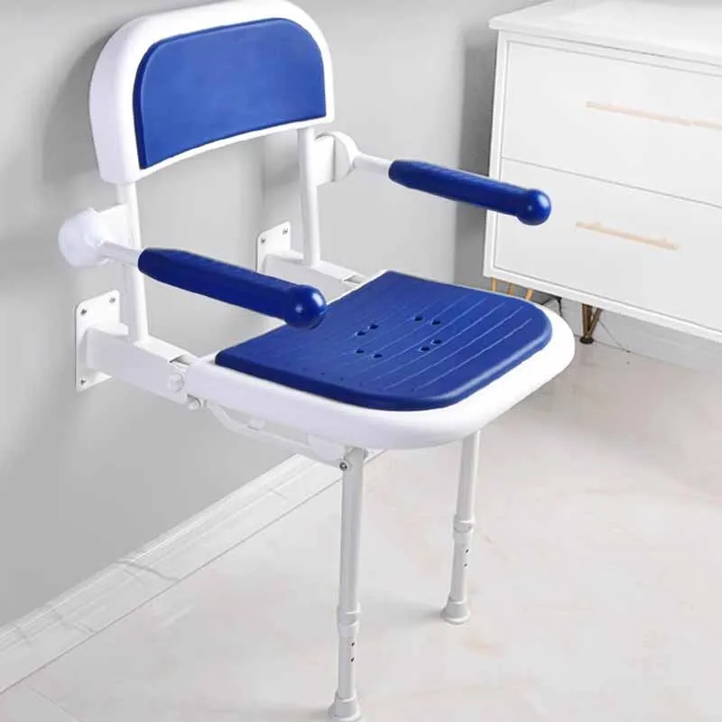 

Disabled Old Man Bathroom Chair Wall Mounted Toilet Foldable Folding Chair Waterproof Ergonomic Taburete Ducha Furniture Home