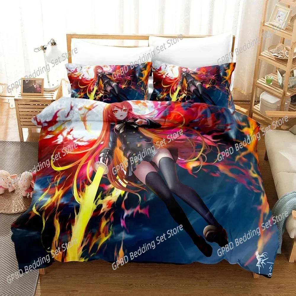 

Luxury New 3D Print Kawaii Girl Cartoon Shakugan No Shana Bedding Set Anime Bed Linen Quilt Duvet Cover Sets Single Queen King