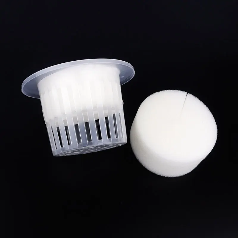50Pcs Plant Nursery Mesh Cup Pots Holder Hydroponic Soilless Grow Pot Sponge Net Colonization Vegetable Planter Growing Basket