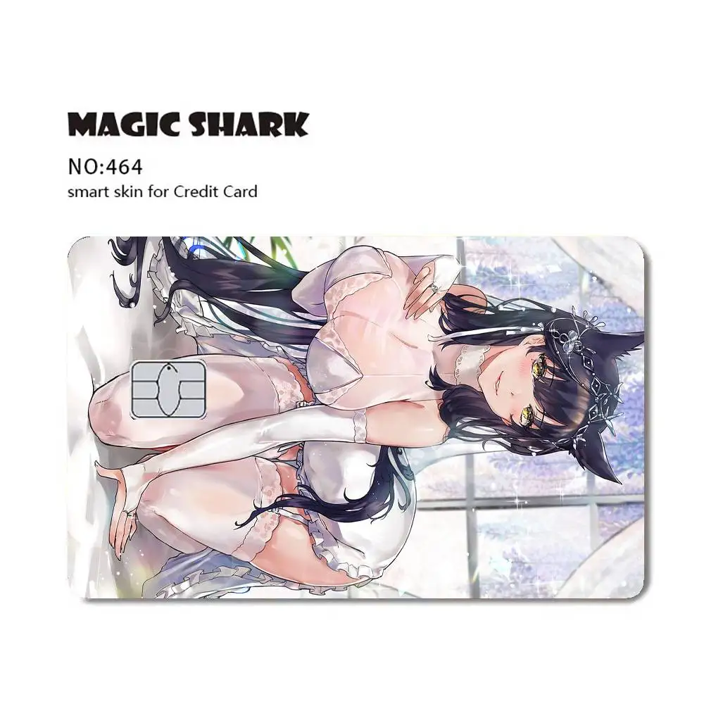 ملصقات بطاقات Azure Lane لبطاقة الائتمان الخصم أو حفظ الغلاف على غطاء جلدي رفيع للغاية ولا يبهت #6