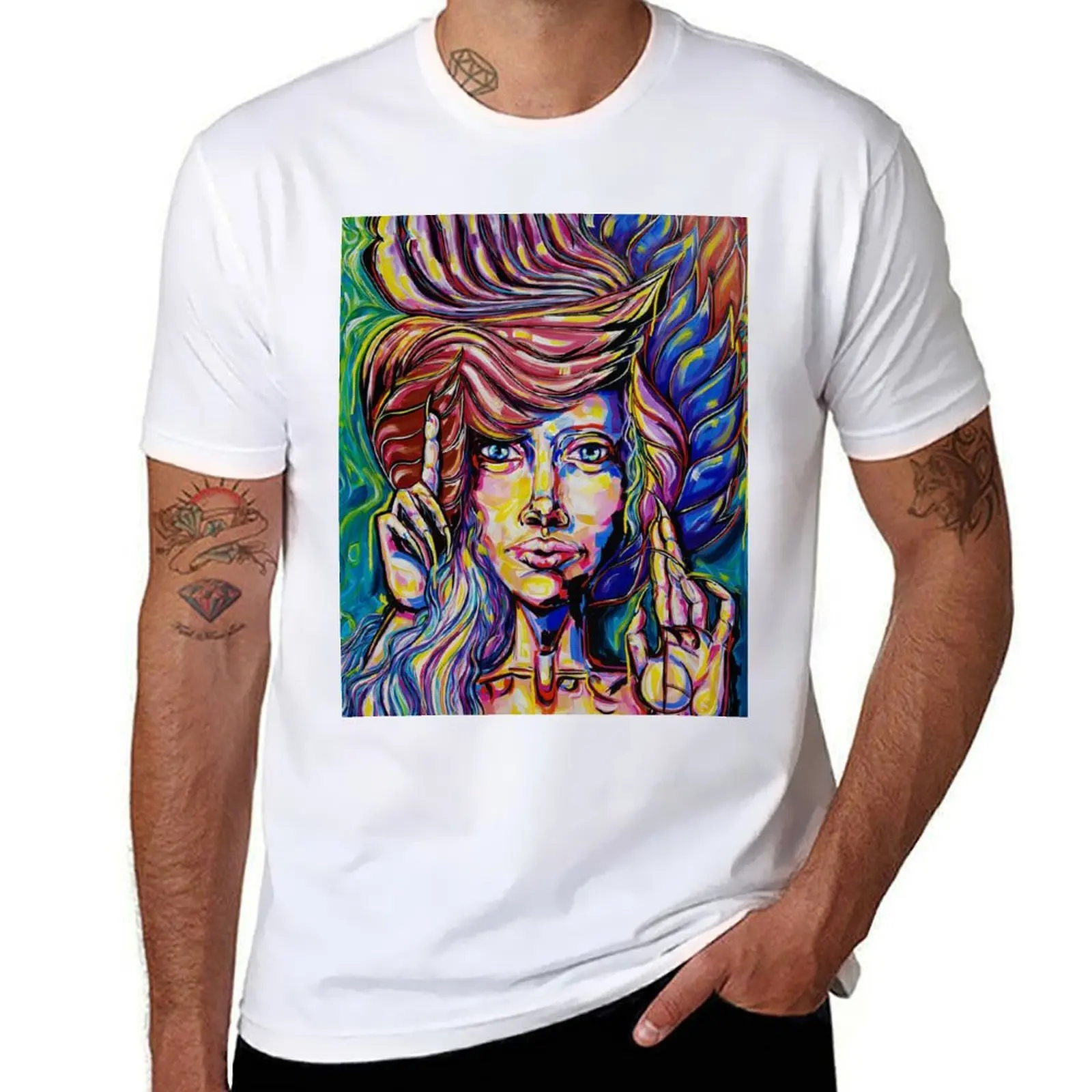 

Enchanted Headdress T-Shirt funny t shirts cotton printed t shirts for man T-Shirt