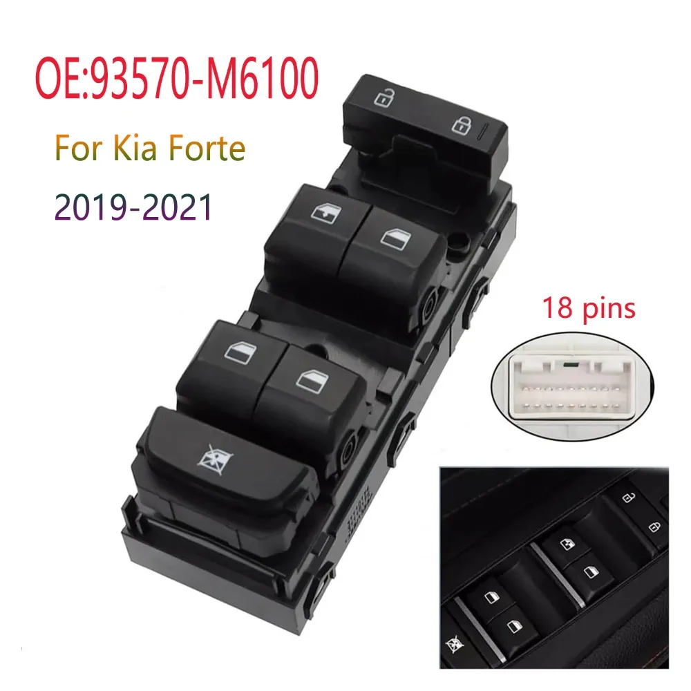 

Car Accessories for Kia Forte Cerato 2019 2020 2021 Front Left Electric Power Master Window Control Switch Lifter Button Parts