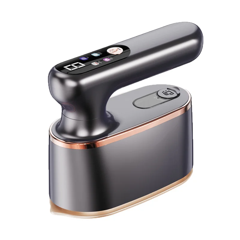 مكواة بخار محمولة بقدرة 1200 وات مع شاشة LCD وأربعة أوضاع بمقبض دوران 180 درجة، ماكينة كي الملابس المحمولة للسفر والسفر