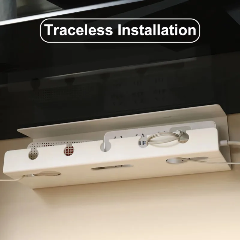 Under-table Management Rack Insert Row Wire Holder Storage Slot Computer Desk Bottom  Harness Wire Management Line