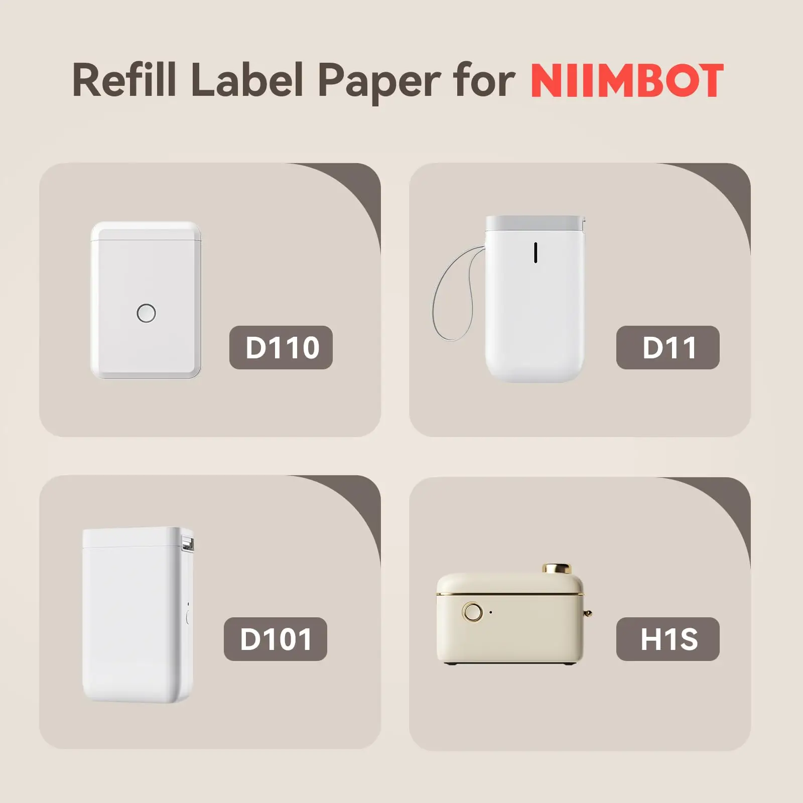 Round Niimbot D11 D110 D101 Transparent Label Paper Adhesive Name Tag Sticker Books Marking Etiquetas Papel Thermal Printing