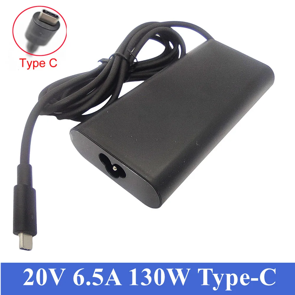 

130W 20V 6.5A USB Type-C AC Laptop Adapter Power Charger For DELL XPS 15 9575 9570 9500 XPS 17 9700 Precision 5550 Power Supply