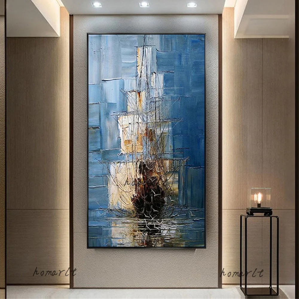 Handmade Texture Abstract Oil Painting On Canvas Picture Nordic Home Decor Mural Wall Art  Aesthetic For Living Room Bedroom
