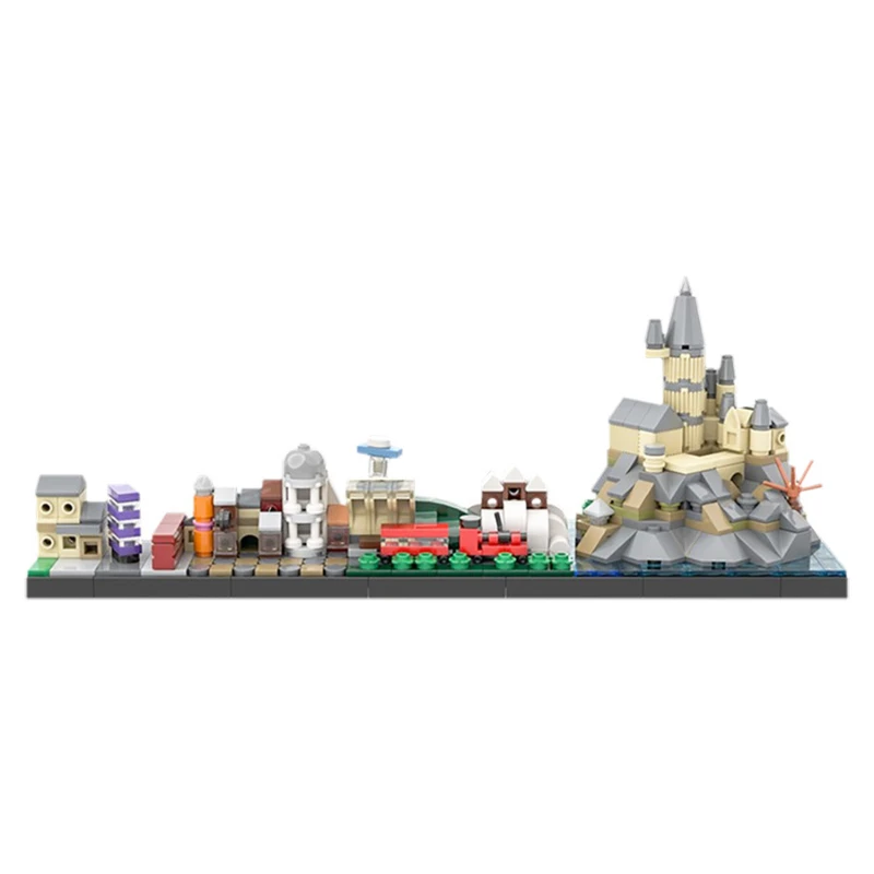 

Строительные блоки Wizard Express Skyline MOC, Архитектура Enchanted Castle, Магическая школьная диорама для коллекционеров