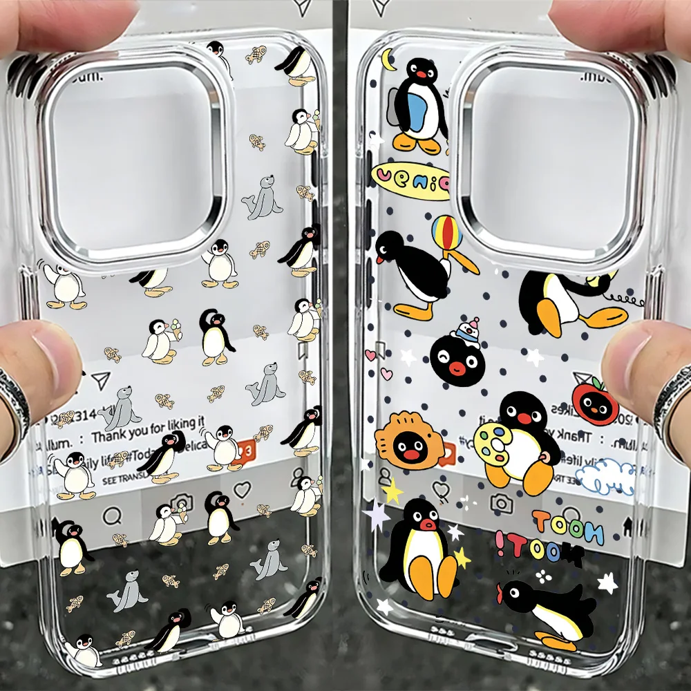 Cartoon Cute Penguins Phone Case For Samsung Galaxy A57 A56 A36 A26 A06 A55 A35 A16 A54 A34 A25 A24 A15 A14 A73 A53 A33 4G 5G