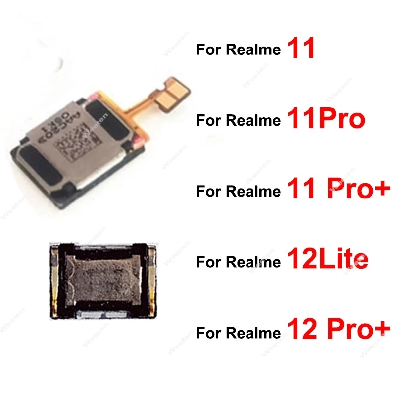 

For Realme 11 12 Pro+ Plus 12X 12 Lite 4G 5G Earpiece Speaker Top Earpiece Speaker Flex Cable Sound Receiver Repair Parts