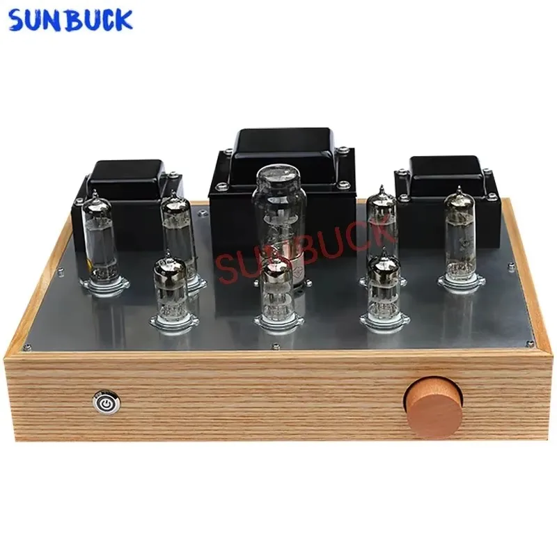 SUNBUCK 6P14 push-pull 6N3 6N1 Tube Amplifier 2.0 stereo 15W 3-segment balanced class A 6P14 Vacuum Tube Amplifier Audio view 3