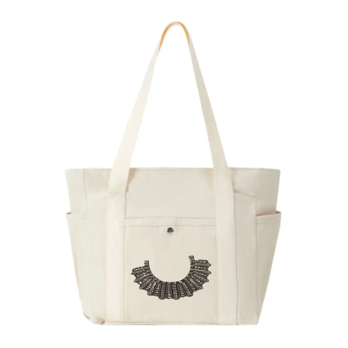 

Ornate Rhinestone Collar Graphic Casual Shopping Travel Work Women's Bag