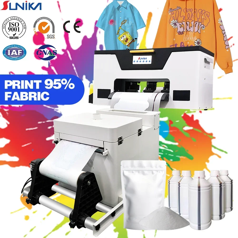 

A3 Direct to Film Digital dtf Printer T Shirt Printing Machine Epson F1080 xp600 print head with Logo Printing transfer cloth