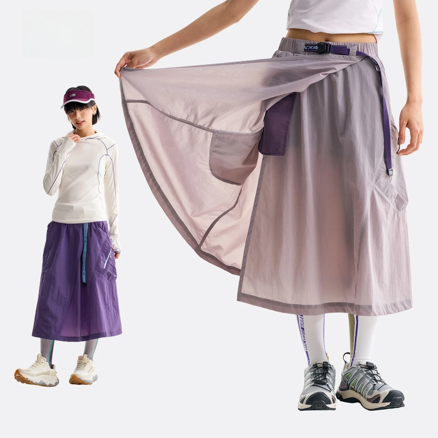 Women's Outdoor A-Line Quick-Dry Skirt with Water-Repellent & Anti-Bacterial Fabric