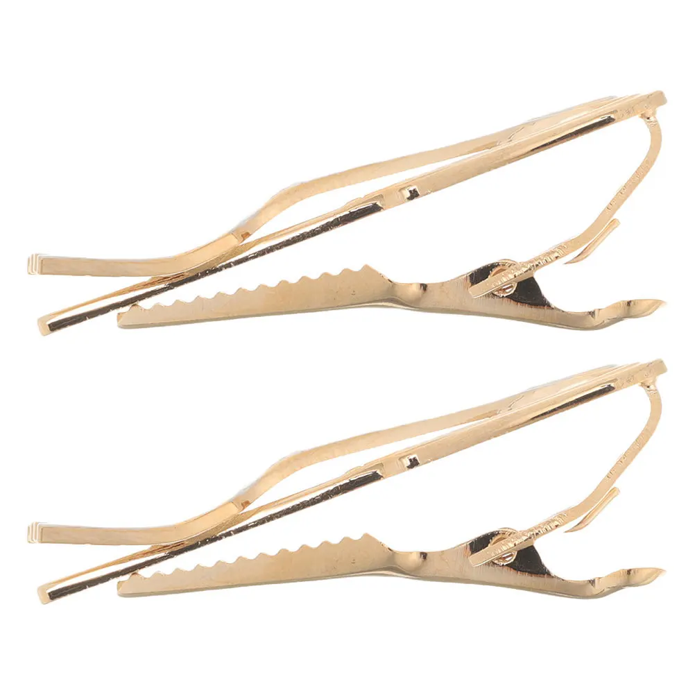 

2Pcs Unique Cutlery Tie Clips Copper Material Business Wedding Meeting Banquet Formal Suit Accessories Tie Holders