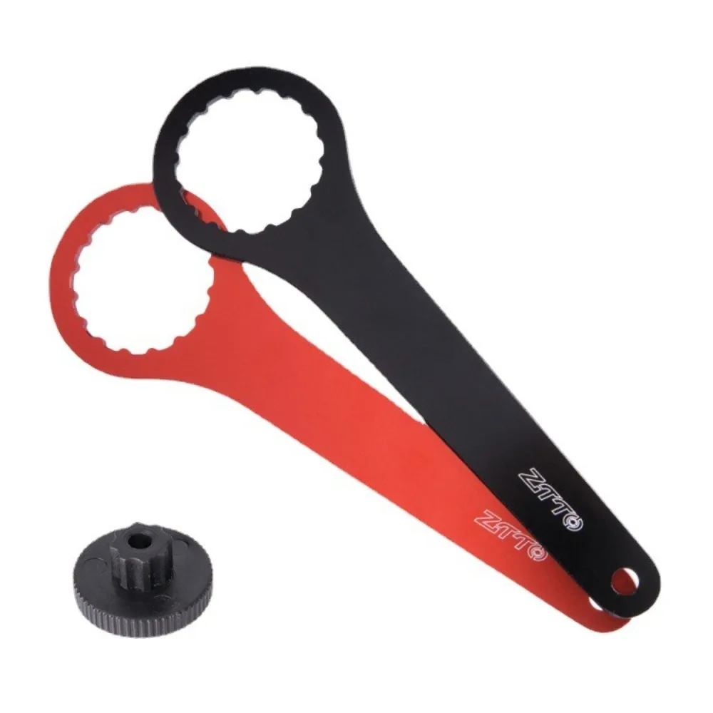 Aluminum Alloy Bicycle Central Axis Wrench Bike Tool Long Bicycle Bottom Brackets Wrench Metal Teeth Double Headed