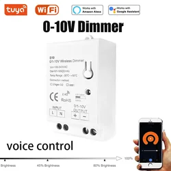 Mini Tuya WiFi LED Lights Dimmer Controller AC 100-240V 0/1-10V Smart Home APP controllo Wireless vocale per Alexa Google Home