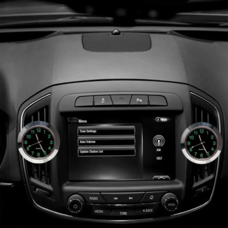 Reloj de coche luminoso para automóviles, Mini reloj Digital adhesivo interno, relojes mecánicos de cuarzo, adorno automático, accesorios para