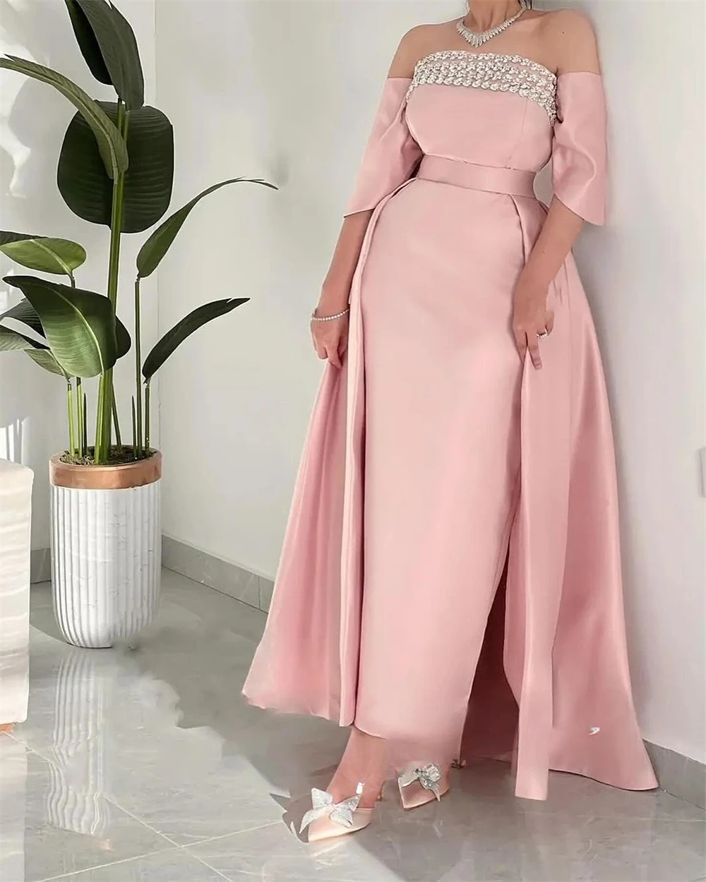 Customized Prom Dress Evening Formal Gown Women A-line Off-the-shoulder Bespoke Occasion Long Dresses