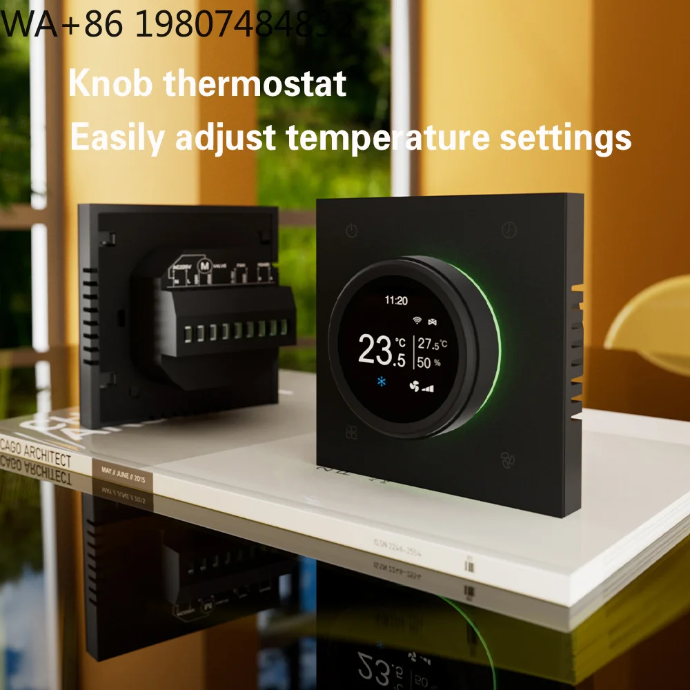 WiFi Digital Rotary Knob  Smart Temp Regulator Underfloor Warm System Wireless App Voice Home Hotel Room HVAC Control Panel