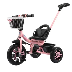 Triciclo plegable para niños de 1 a 3 a 6 años, bicicleta para bebés, carrito para bebés, novedad