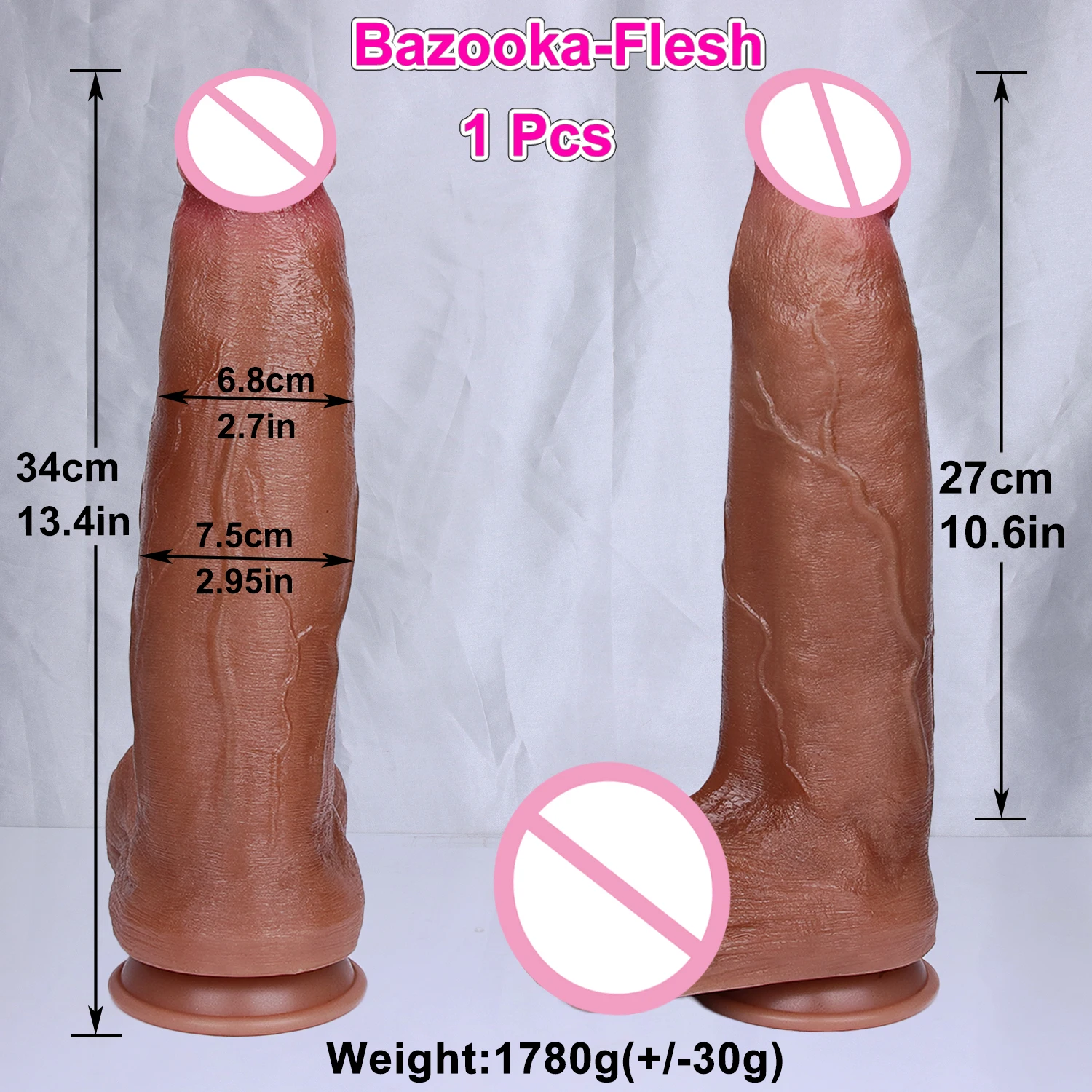 Soft Huge Dildo Brown Big Long Cock Double Silicone Vaginal Masturbators Penis Erotic Toy for Women Suction Cup Thick Glans Dick