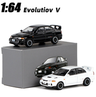 Hu.Boss 1/64 Lancer Evolution Ⅴ Sports Car Diecast Model Car Metal Chassis Shock Absorption Collection Model Ornaments
