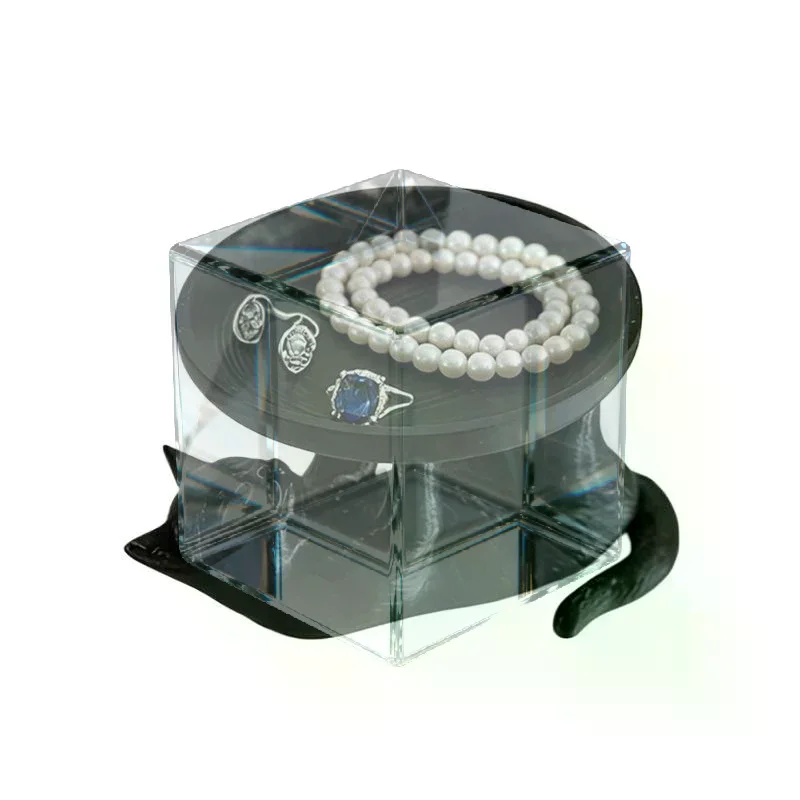 3D Printing Black Cat Jewelry Tray With Cute Design And Smooth Surface Perfect For Vanity Desk Storing Rings Earrings Necklaces