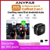 Nuevo adaptador inalámbrico CarPlay Android Auto Dongle USB Mini caja inteligente Plug And Play Universal para VW Toyota Nissan Honda Ford Benz