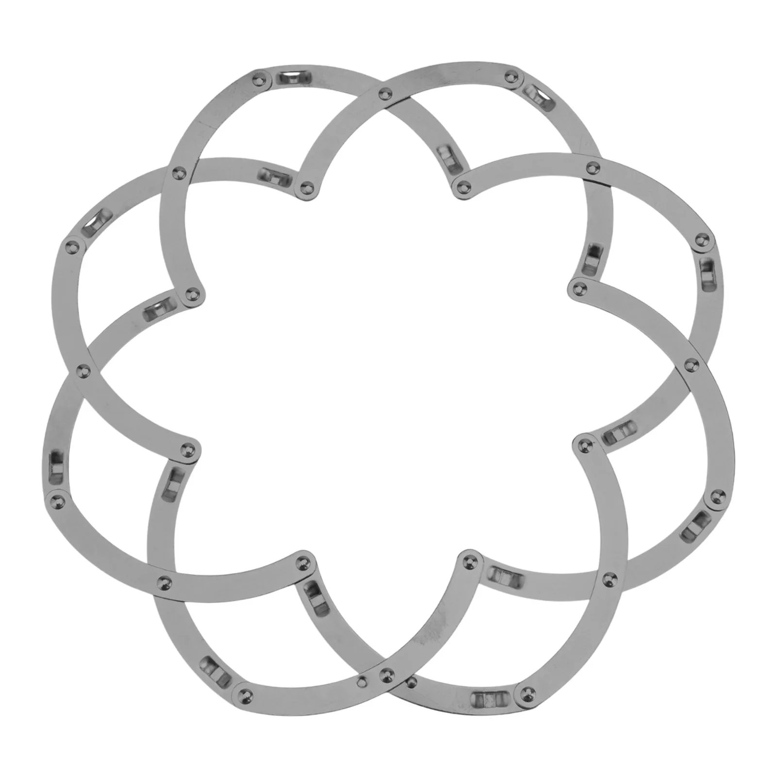 Stainless Steel Expandable 17-21.5CM Hot Pot Holder Anti Scalding Mat Pot Pad Kitchen Tools Dining Table Decorations
