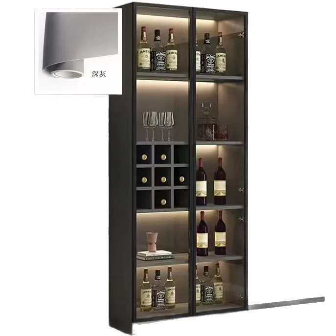 

Light luxury wine cabinet High-end restaurant Simple wall locker Living room Household integrated display cabinet Glass door