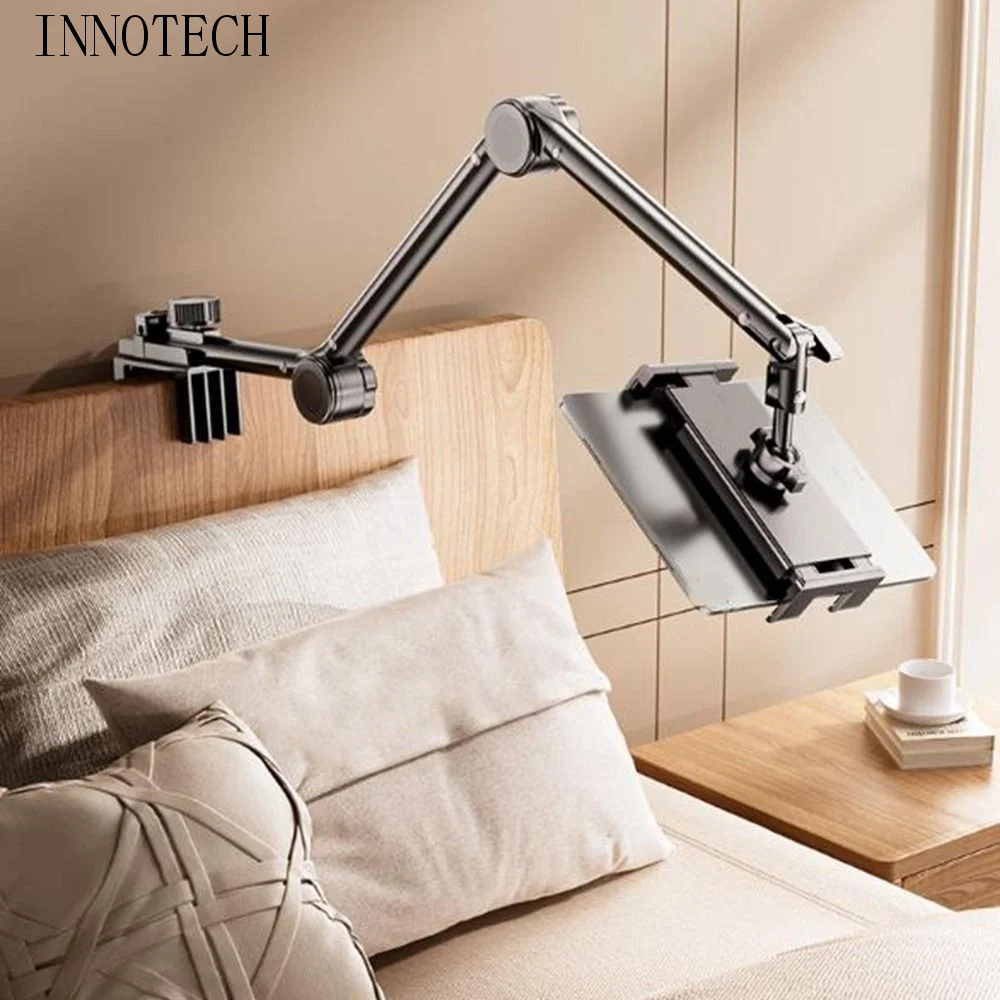 

Carbon Steel Phone Tablet Holder Adjustable 360° Rotating Tablet Mount Stand Foldable with Metal Arm Pad Tablet Bracket Bed