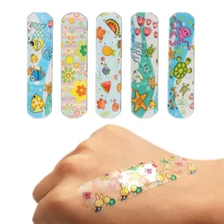 100pcs/set Transparent Band Aid Cartoon Waterproof Patch Wound Dressing Tape Plaster Skin Patch First Aid Adhesive Bandages