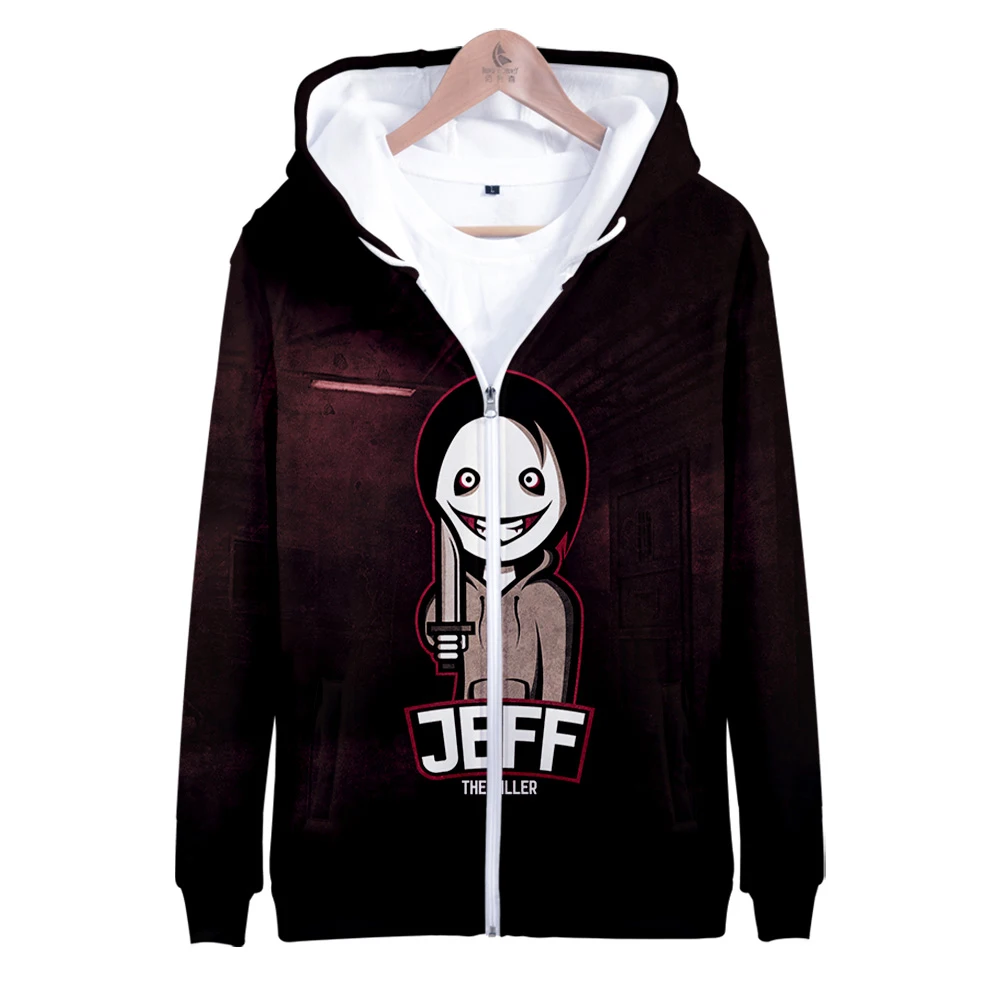 Drukuj 3D Jeff The Killer Men damska moda oversize bluza na zamek Harajuku hoodis bluza bluzy w stylu Casual Highstreet