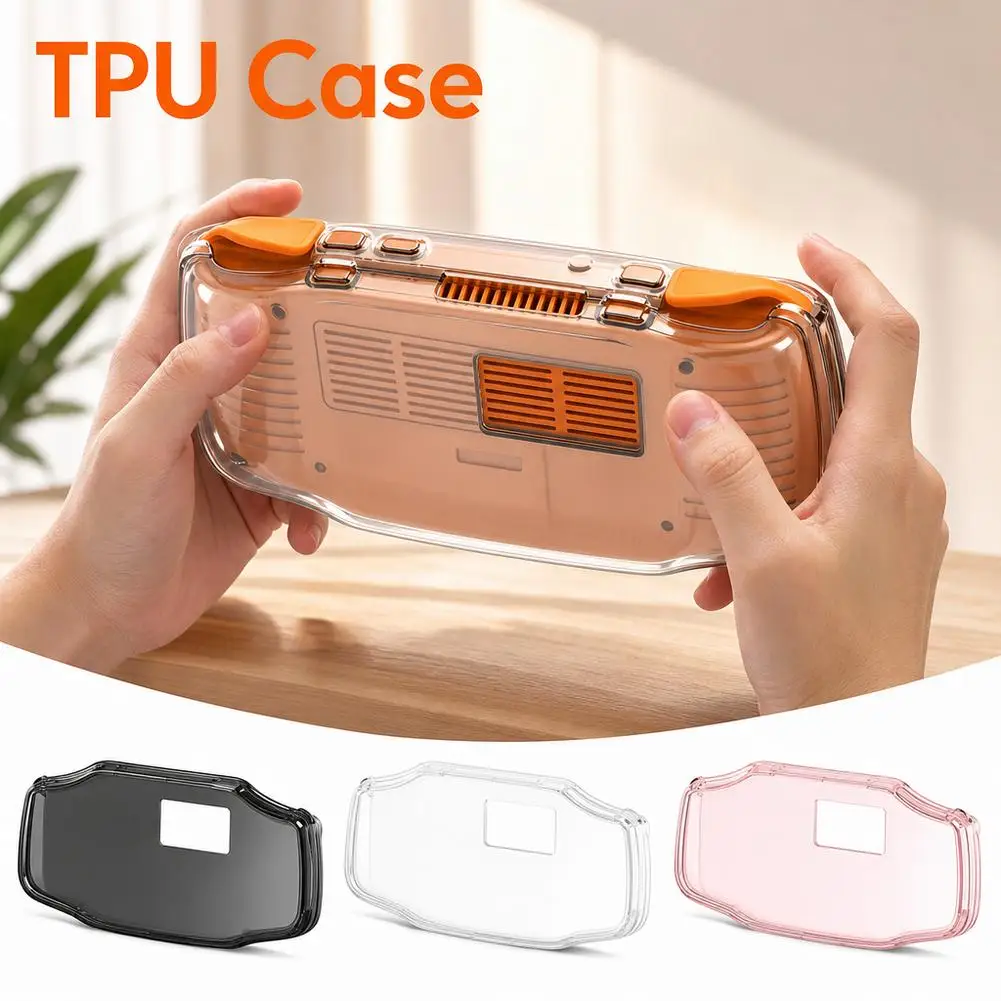 MagikskullX Clear TPU Case for KONKR Pocket Advance (KPA) Shockproof Anti-Scratch Soft Cover with Lanyard Retro Game Console