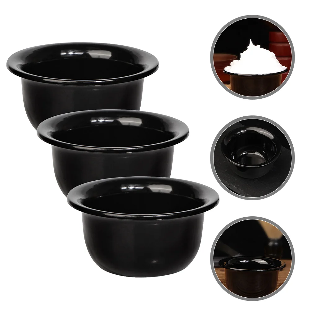 3 Pcs Men Shave Supply Household Shaving Bowl Mug Tool Cup Reusable Bowls for Mens Soap