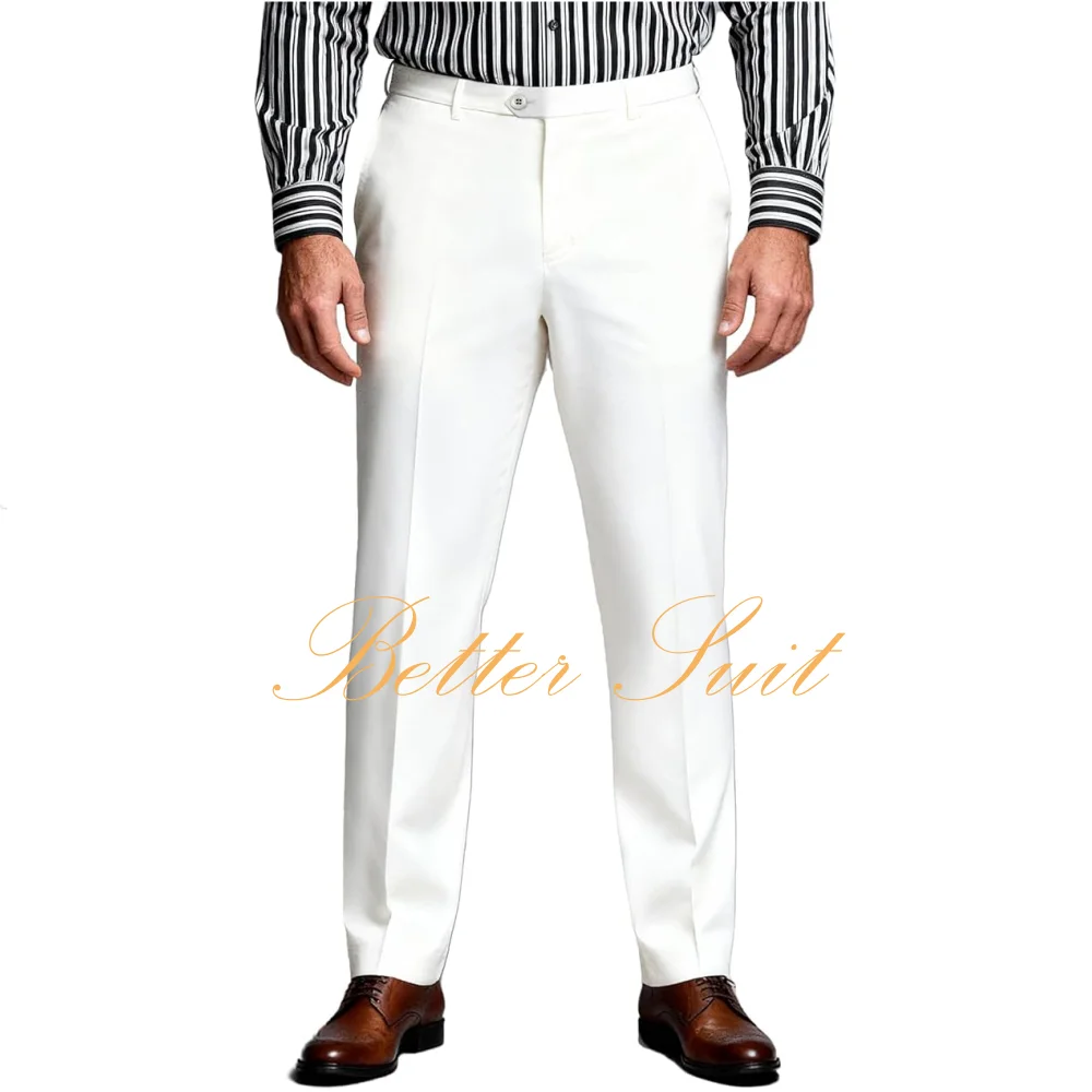 

Мужские классические брюки с плоской передней частью и расширяемой талией, классические брюки без железного костюма