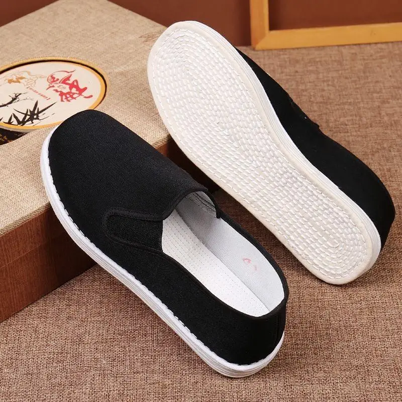 Beijing Old Style Cotton Shoes Unisex Slip-On Thickened Tire Bottom Breathable Multi-Layered Spring Summer Casual Footwear