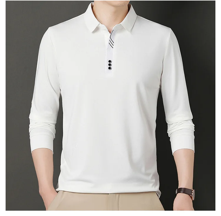 

New men's long-sleeved button-down shirt for spring and autumn. Casual business shirt. Exquisite fitted design. Breathable workw