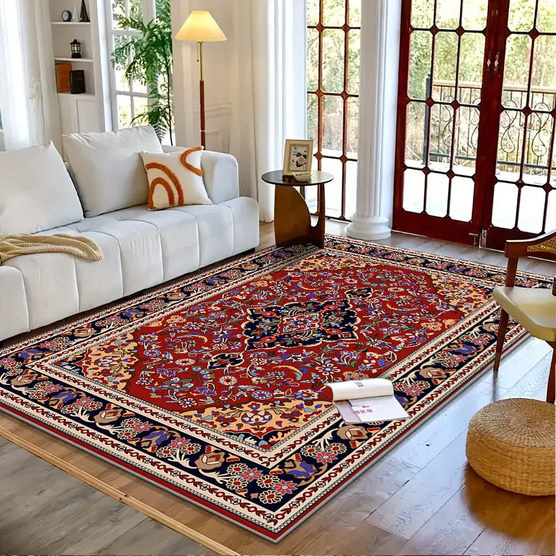 

Luxury Moroccan Boho Rug, Non-Shedding Non-Slip Bedroom Living Room Carpet,Fade Resistant,Hallway Long Carpet Home Decor