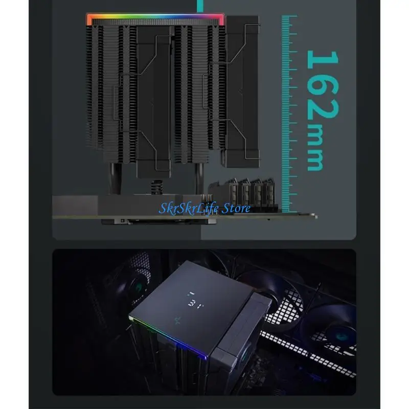 E65E PC Cooling Fan Silent Control Computer Cooler untuk LGA Common Plat