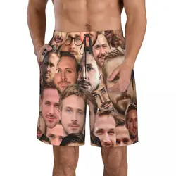 RYAN GOSLING Men's Beach Shorts Fitness Quick-drying Swimsuit Funny Street Fun 3D Shorts