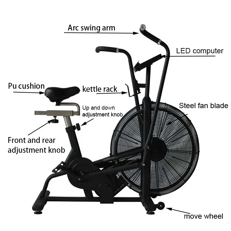 Bici d'aria d'assalto per esercizi commerciali con air bike diretta in fabbrica