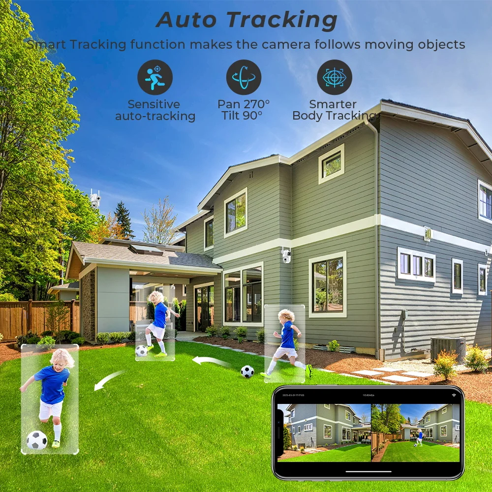 IP-камера ZRHUNTER, 8 Мп, 4K, PTZ, Wi-Fi