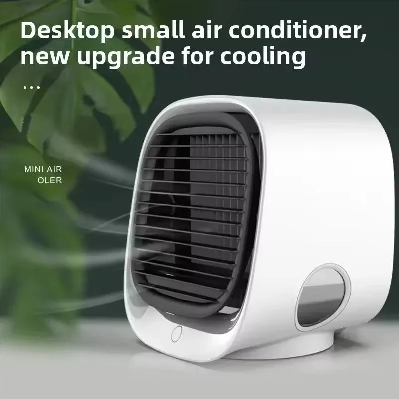 Mini indoor air cooling fan with spray portable household electric USB fan with cover protection spray desk fan