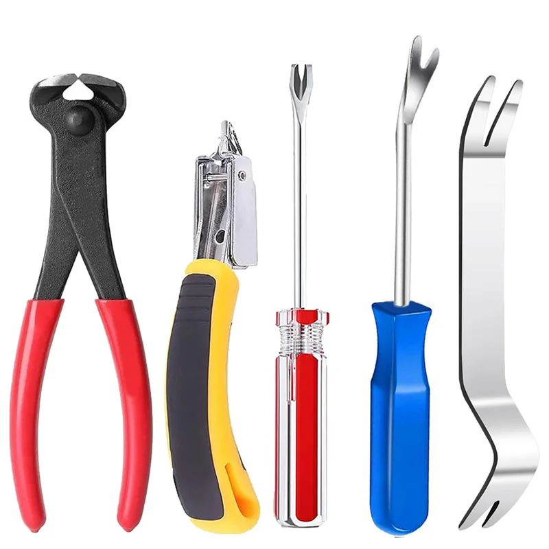 เล็บRemoverเครื่องมือStaple Puller,เล็บดึงคีมTack Remover 5PcsเบาะStaplesเครื่องมือสําหรับโครงการเฟอร์นิเจอร์