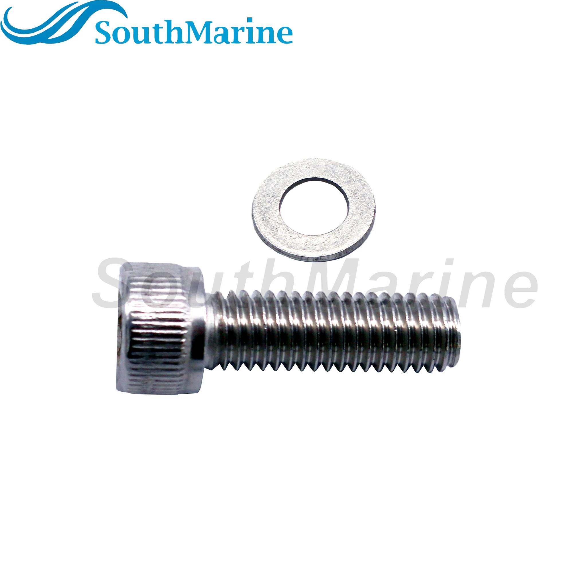 Boat Engine 90105-08M02 97095-08025 97395-08025 90105-081A7 Bolt with Washer for Yamaha, 09117-08057 08064 08110 for Suzuki