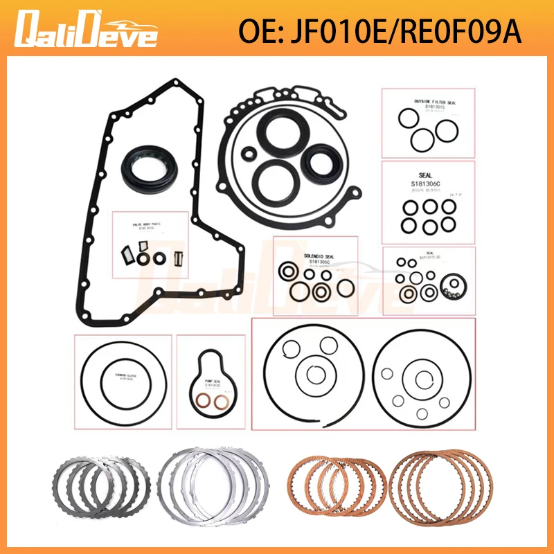 JF010E RE0F09A CVT Transmission Overhaul Kit Friction Steel Plates For Nissan Altima Maxima Murano Quest Clutch Discs Repair Kit