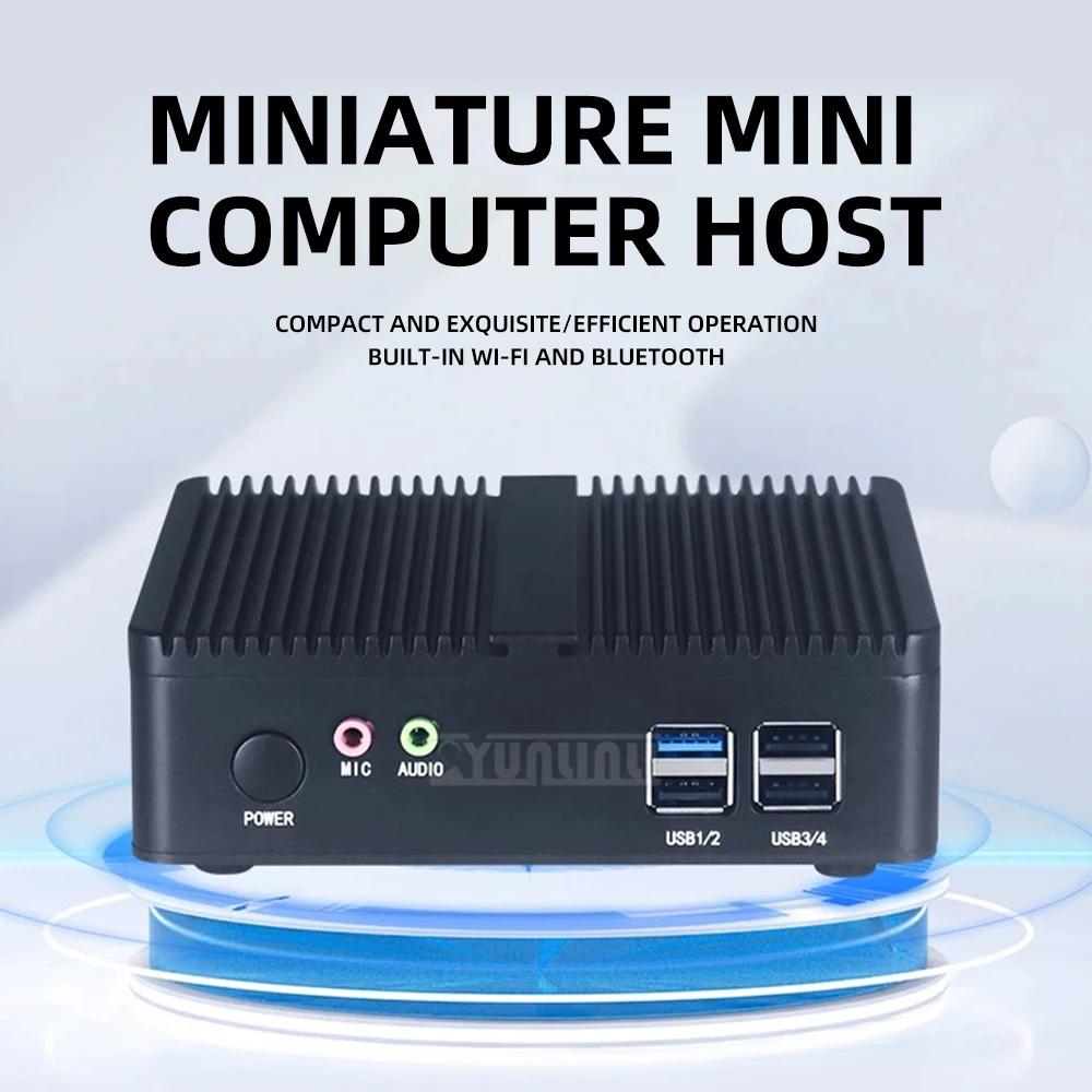 Portable Mini Industrial Control Host Pocket-Sized Desktop Computer for Office Gaming Entertainment  Host for Computing Needs